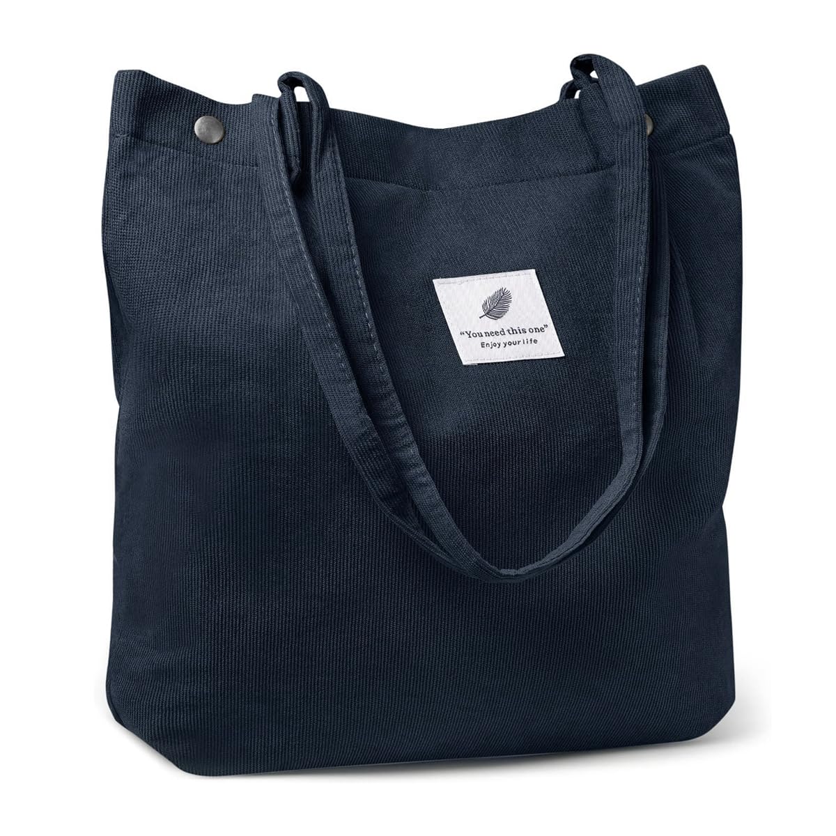 PALAY Tote Bag Corduroy Solid Color Hand Bag for Women Shoulder Bag for Shopping, Commuting, Shopping Bag, Large Grocery Bag, Dark Blue PALAY Tote Bag Corduroy Solid Color Hand Bag for Women Shoulder Bag for Shopping, Commuting, Shopping Bag, Large Grocery Bag, Dark Blue